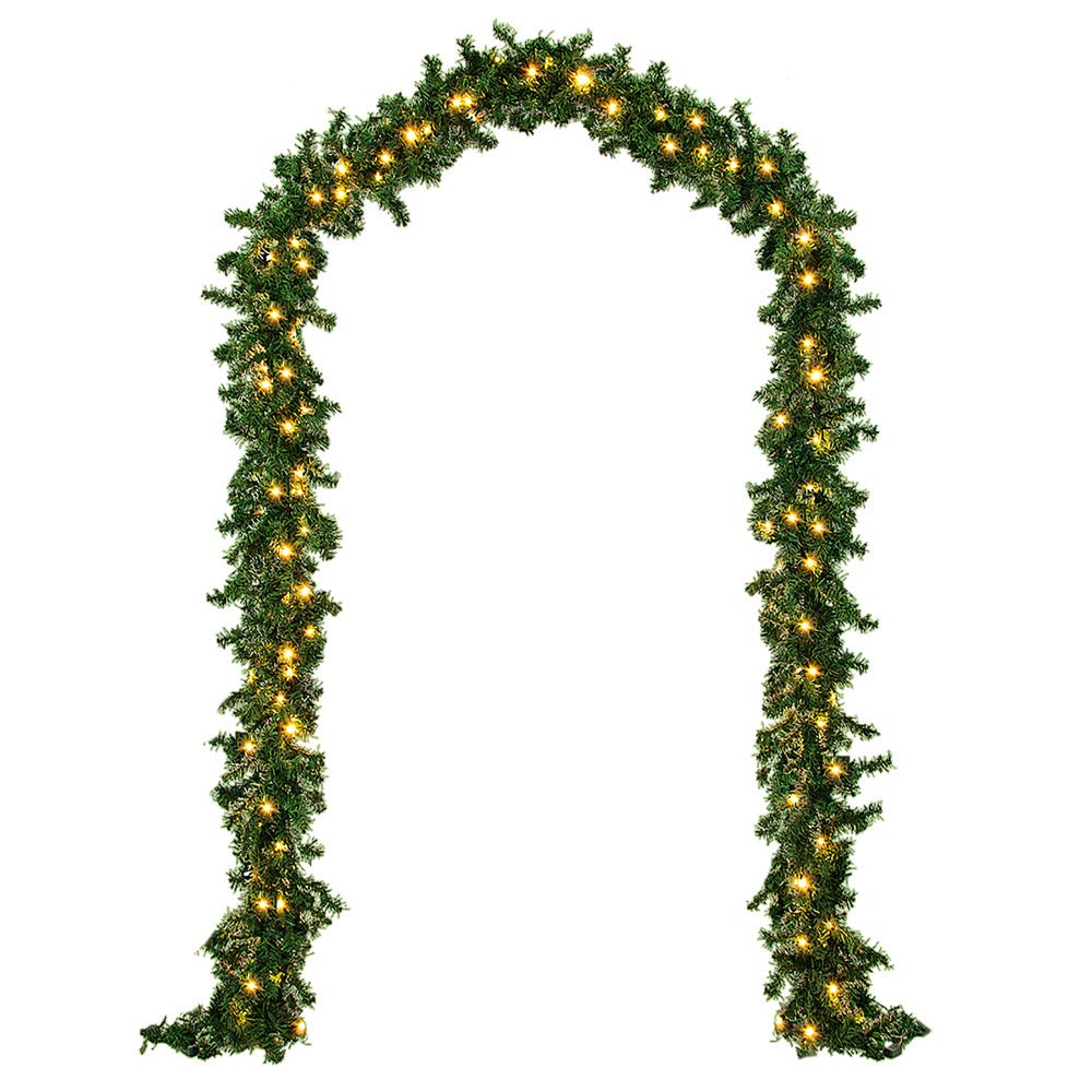 Casaria Ghirlanda Natalizia 10m 200LED Luci Natale Telecomando Luce Bianca Calda Interno Esterno | Luci Natale, con Telecomando, Luce Bianca Calda, per Interno ed Esterno, Potenza 31 Watt, Materiale PVC