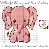 cute elephant pictures  Crochet Love - Cute Elephant: Pattern for stitching, crocheting or beading - Muster für das Sticken, Häkeln oder Perlenfädeln (German Edition)