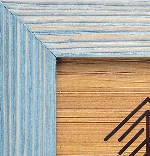 Rustic Wooden Picture Frame 9x12-100% Natural Solid Eco Distressed Wood for Wall Mounting Photo Frame - Blue