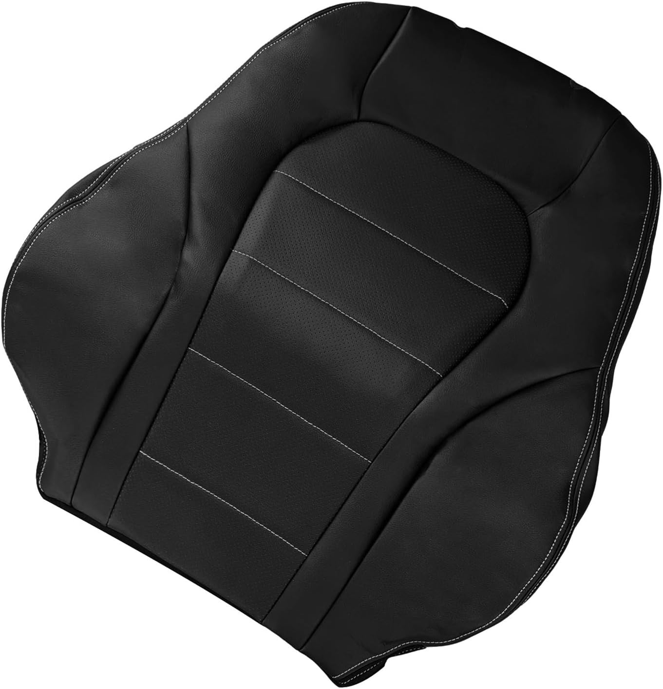 Driver Side Bottom and Top Lean Back Seat Cover Replacement Fits for Mercedes-Benz C250 C300 C350 C350e C400 4Matic 2015-2021 Black