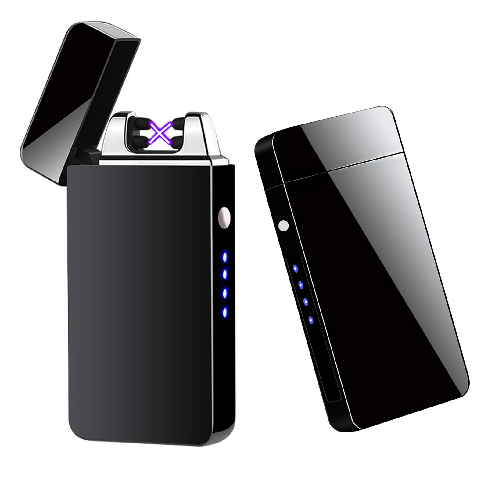 Arc Lighter, Smart Electric Lighter, USB Rechargeable Lighter Windproof Flameless Lighter Lightweight Plasma Lighter for Fire,BBQs,Fireworks ,Candle,Camping - Outdoors Indoors (New-Black)