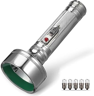 Hemobllo Vintage Flashlight Old-Fashioned Metal Torch Battery Powered Handheld Light for Rural Home Use Retro Folk Decor Portable Small 7.87 X 2.95 X 2.95 in
