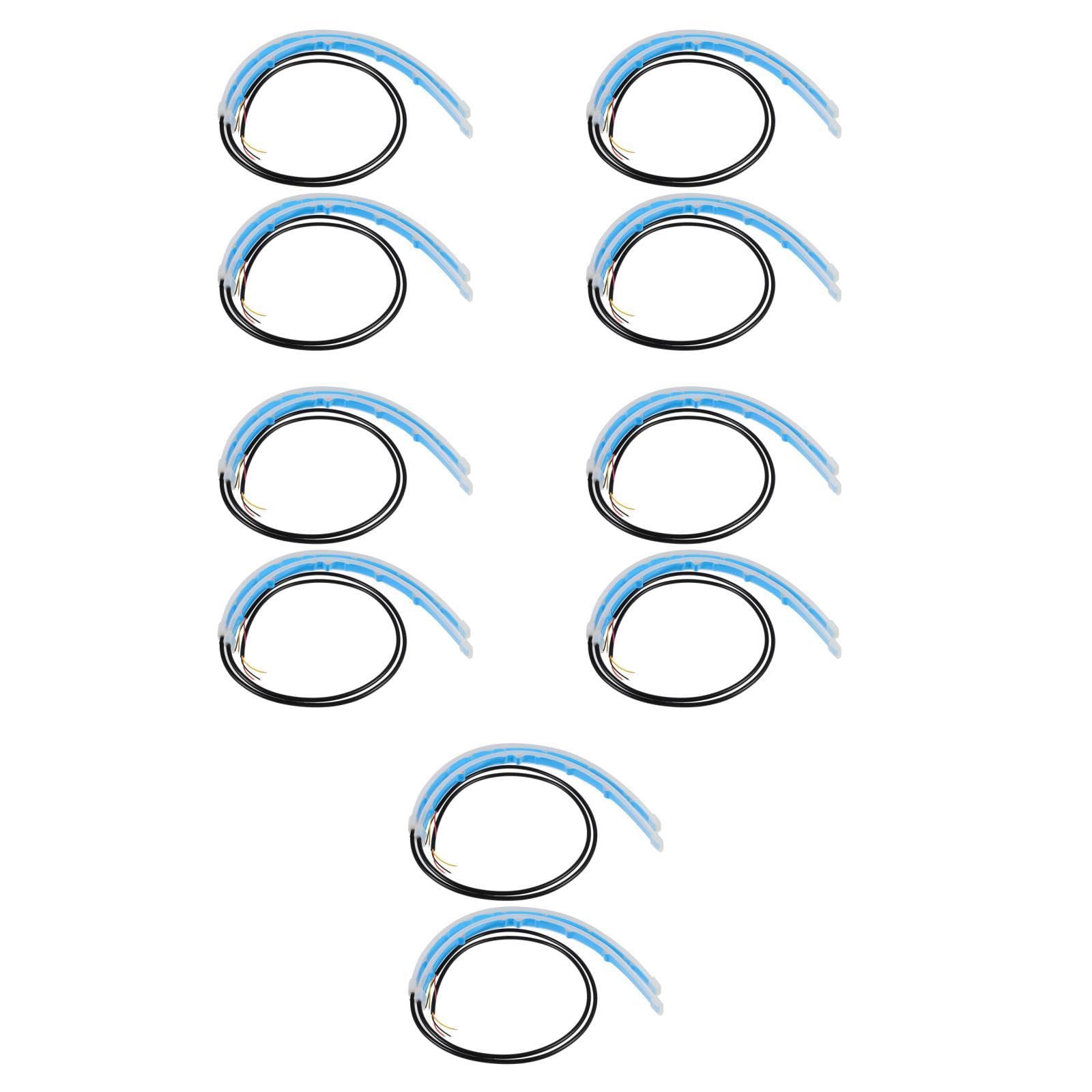 ibasenice 10piezas Tira Led Flexible De Doble Color Para Señal De De Coche Luz Diurna Instalación Fácil Para Suv Camiones y Motos