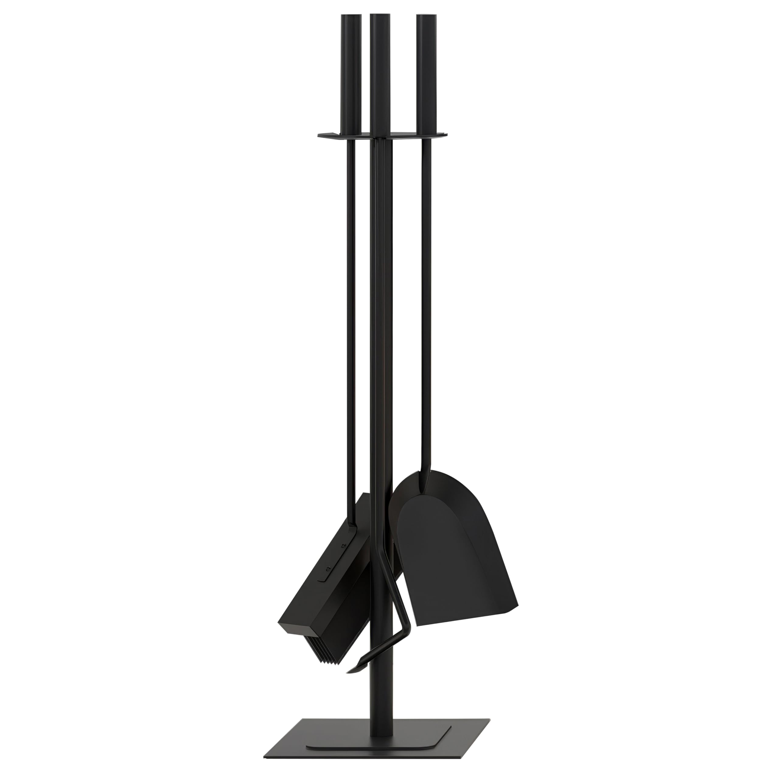 Kingson Set di 4 accessori per bruciatore di legna con spazzola, attizzatoio e pala, kit da focolare per interni 15 * 15 * 60CM