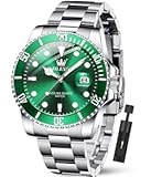 Luxury Watches for Men Big Face Stainless Steel Business Dress Analog Quartz Watch with Day Waterproof Luminous Mens Wrist Watch