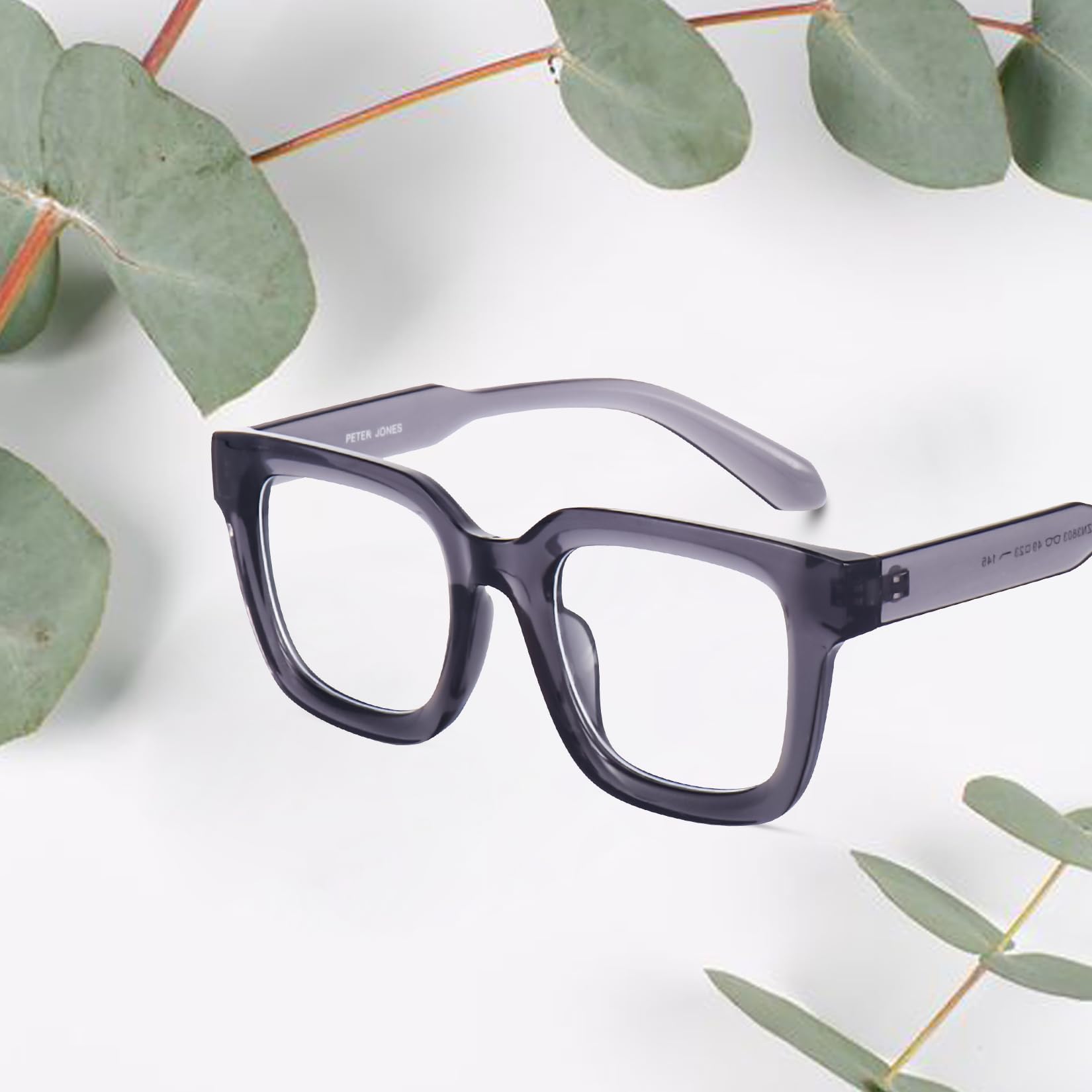Peter Jones Grey Square Unisex Large Blue Light Blocking Computer/Gaming Glasses (AG3803FGT) - Image 9 thumbnail