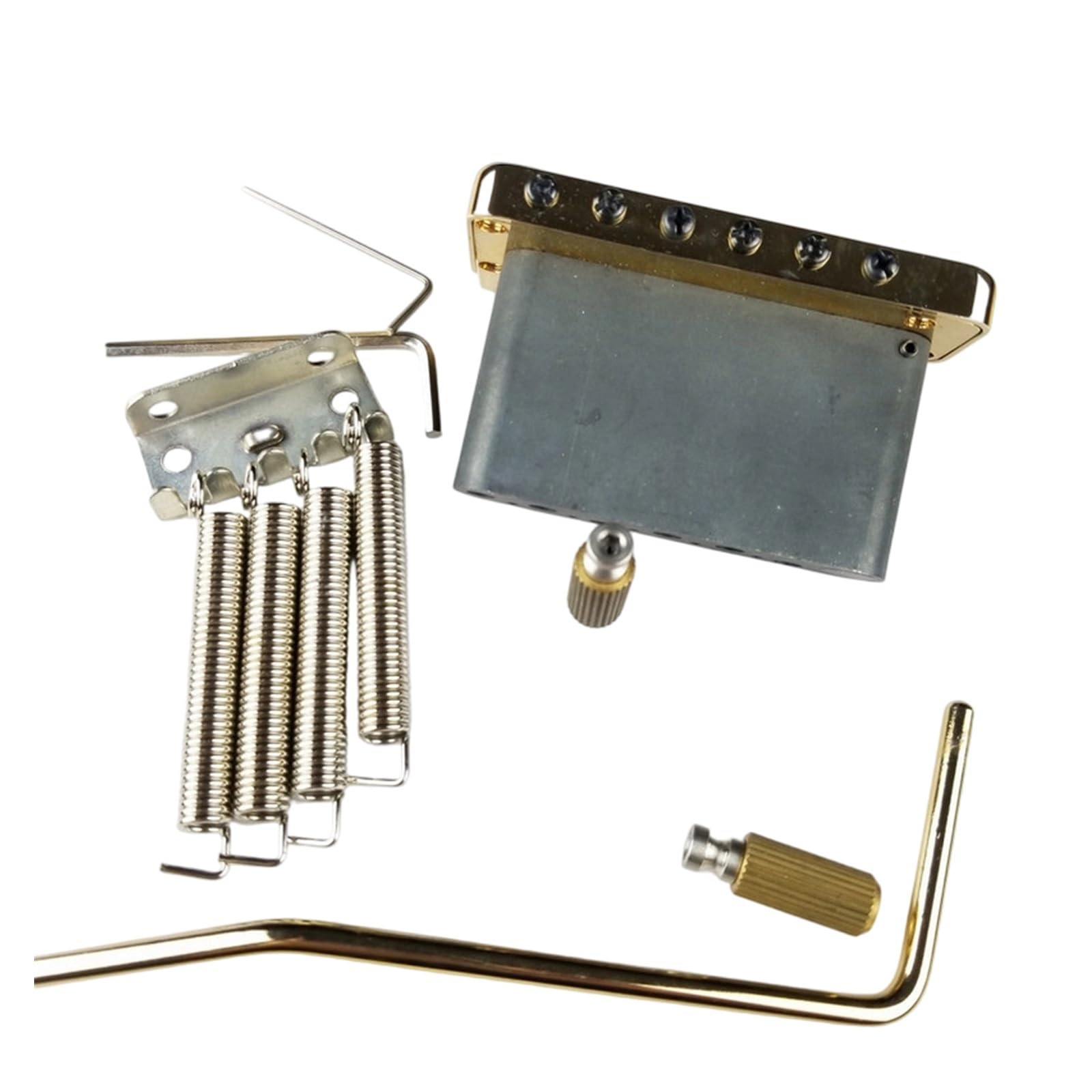 Pequeño Puente De Guitarra Eléctrica Doble Trémolo Con Accesorios Dorados Puente De Guitarra Profesional