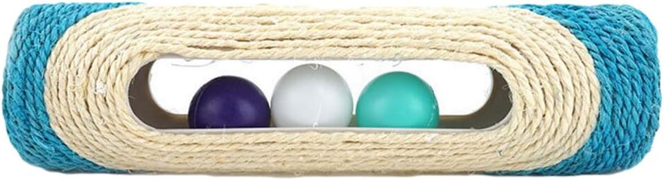 Diyafas Cat Kitten Toys Rolling Sisal Scratch Board Roller with 3 Ball Exercise Training Tool