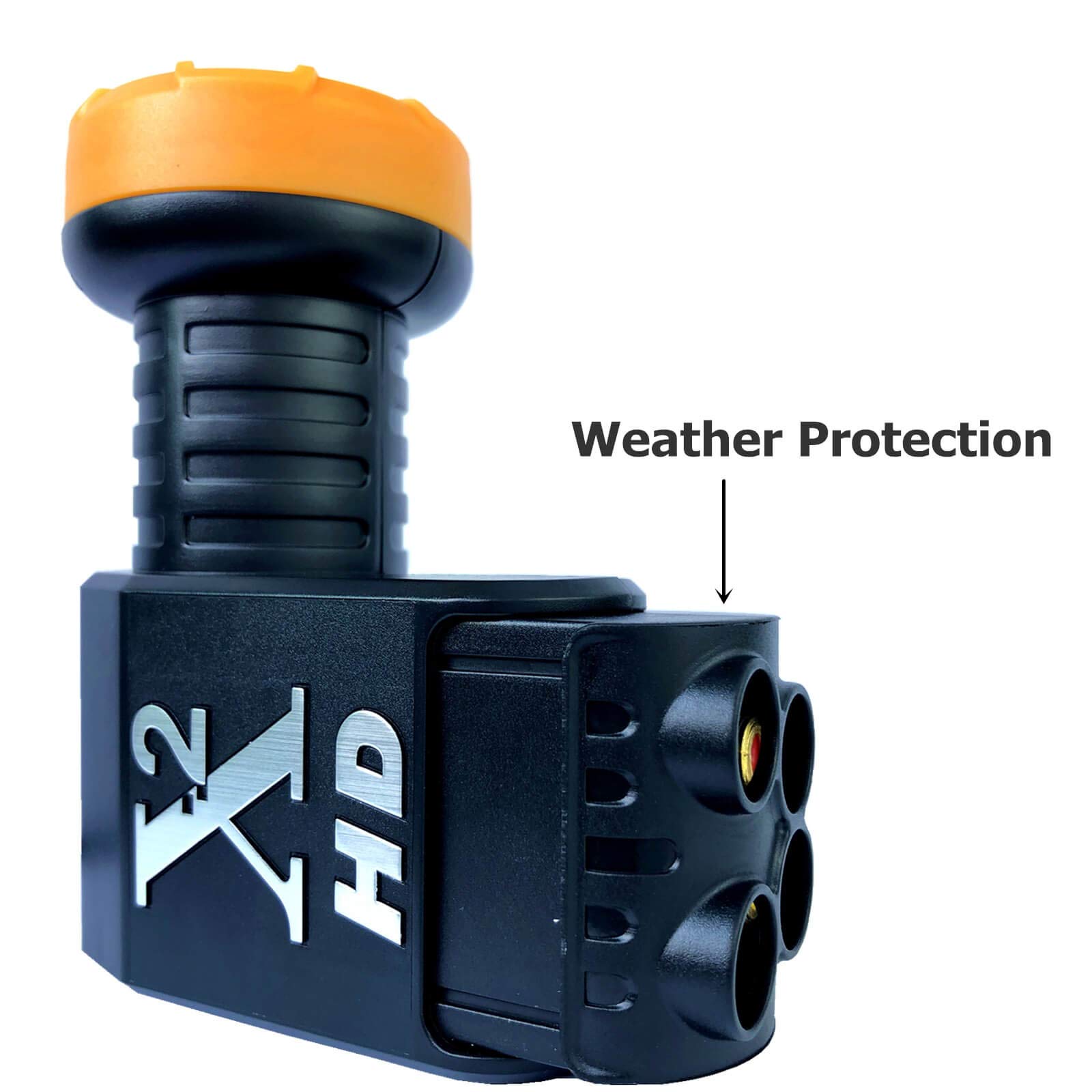 LNB 4 Uscite Nero Qualità Premium [Test Eccellente] Adatto per Multifeed con Protezione dagli agenti atmosferici, Contatti Dorati a 4 vie, Full HD, 4k, 3D