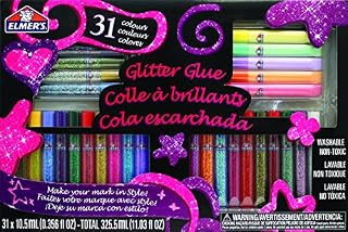Elmer's 3D Washable Glitter Glue Pens, 31 Rainbow and Glitter Colors (E198)