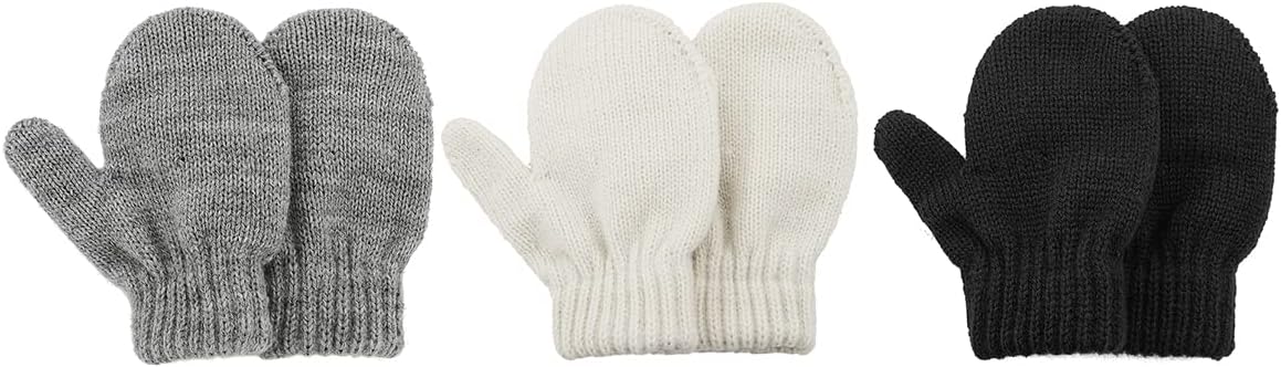 Century Star Toddler Mittens Kids Winter Gloves Knitted Warm Magic Mittens for Boys Girls Fleece Lined Gloves