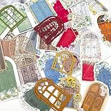 90 PCS Vintage Scrapbooking Supplies, Aesthetic Scrapbook Paper of Flower Garden Series for Journal
