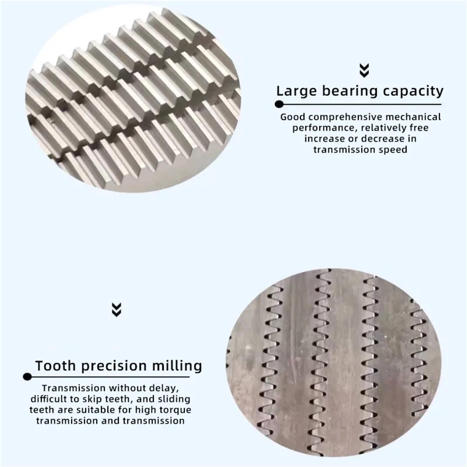 1 pz 1.5Mod 1.5 Modulo cremagliera a ingranaggi dritti, acciaio 15 x 15, lunghezza 500/1000/1500/2000 mm, pignone CNC cremagliera diritta Mod 1.5(1000 mm macchina)