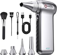 Vista 1 de Plumero eléctrico inalámbrico de 125,000 rpm, soplador de aire comprimido recargable para PC, teclado, electrónica, limpieza del coche y del hogar