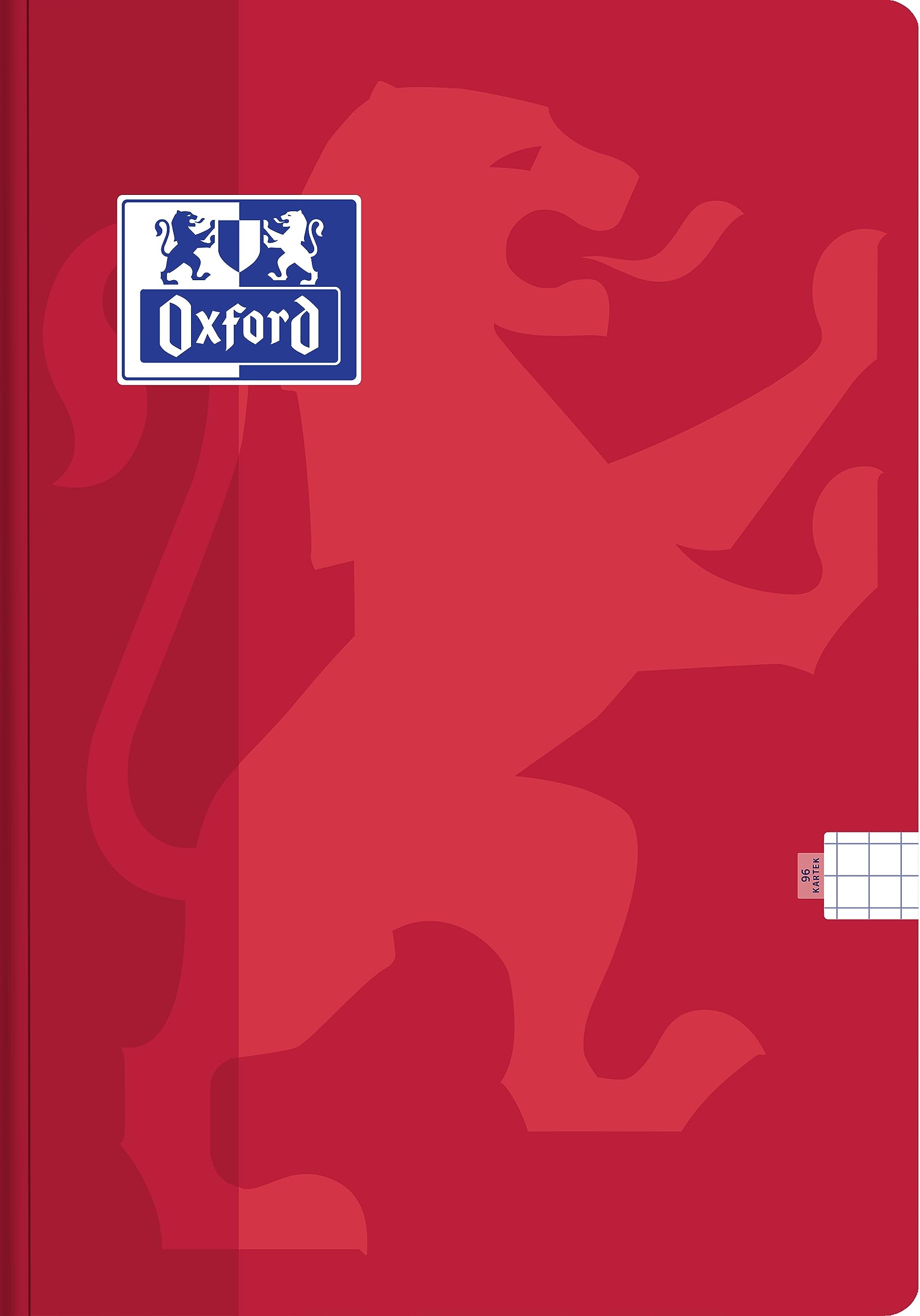 Oxford Notizbuch A4, 96 Blätter, kariert, 5 Stück-Packung Farbenmix