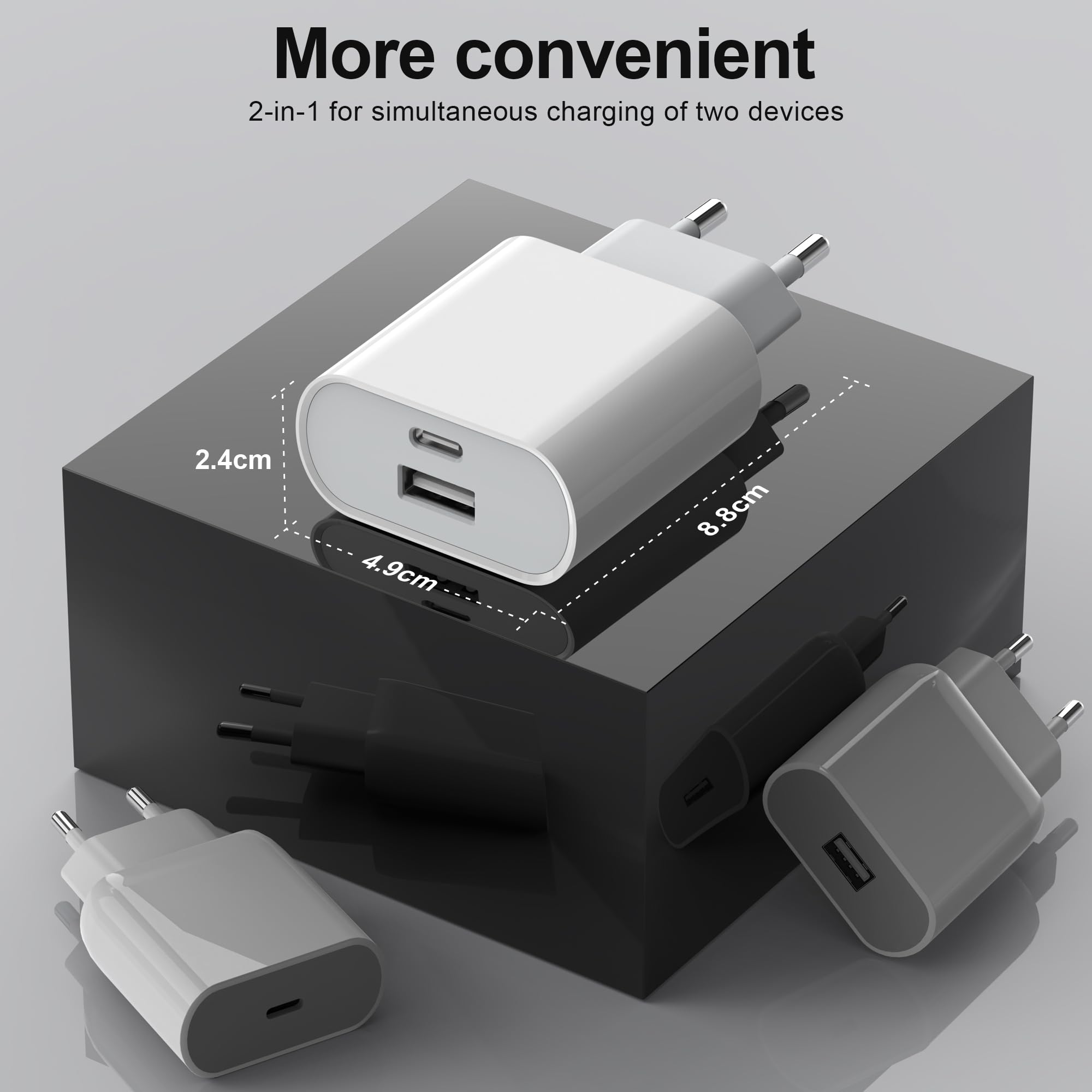 Caricabatterie USB-C 20W Per IPhone 15/16 - Con Cavo 2m, Ricarica Rapida PD - Foto 7