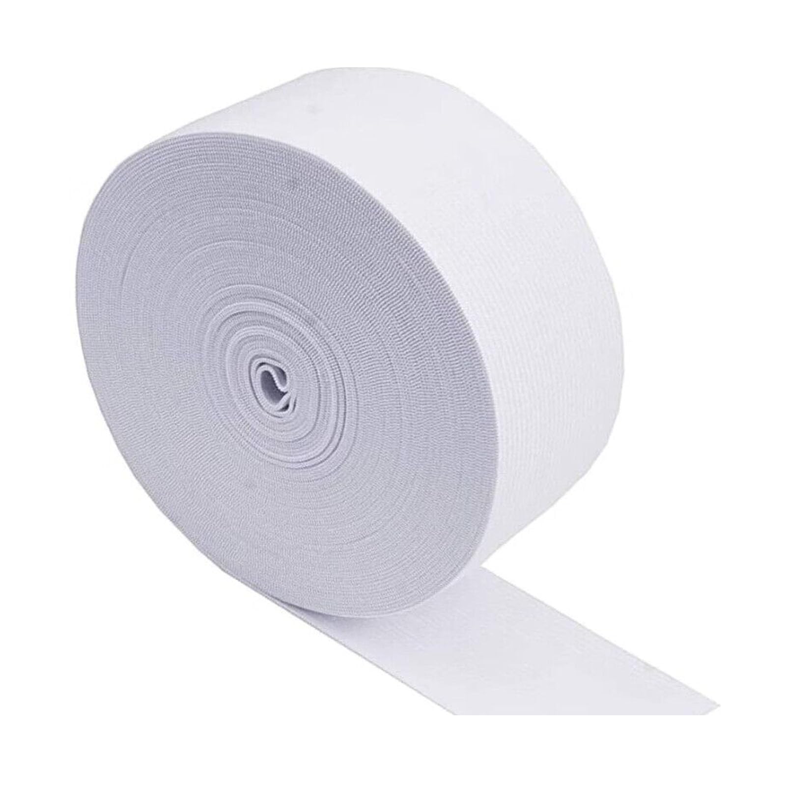 LIMIKPH 5 Meter Flat Elastic Band for Sewing,35mm 45mm 55mm 65mm Wide Waistband Elastic (55mm White)