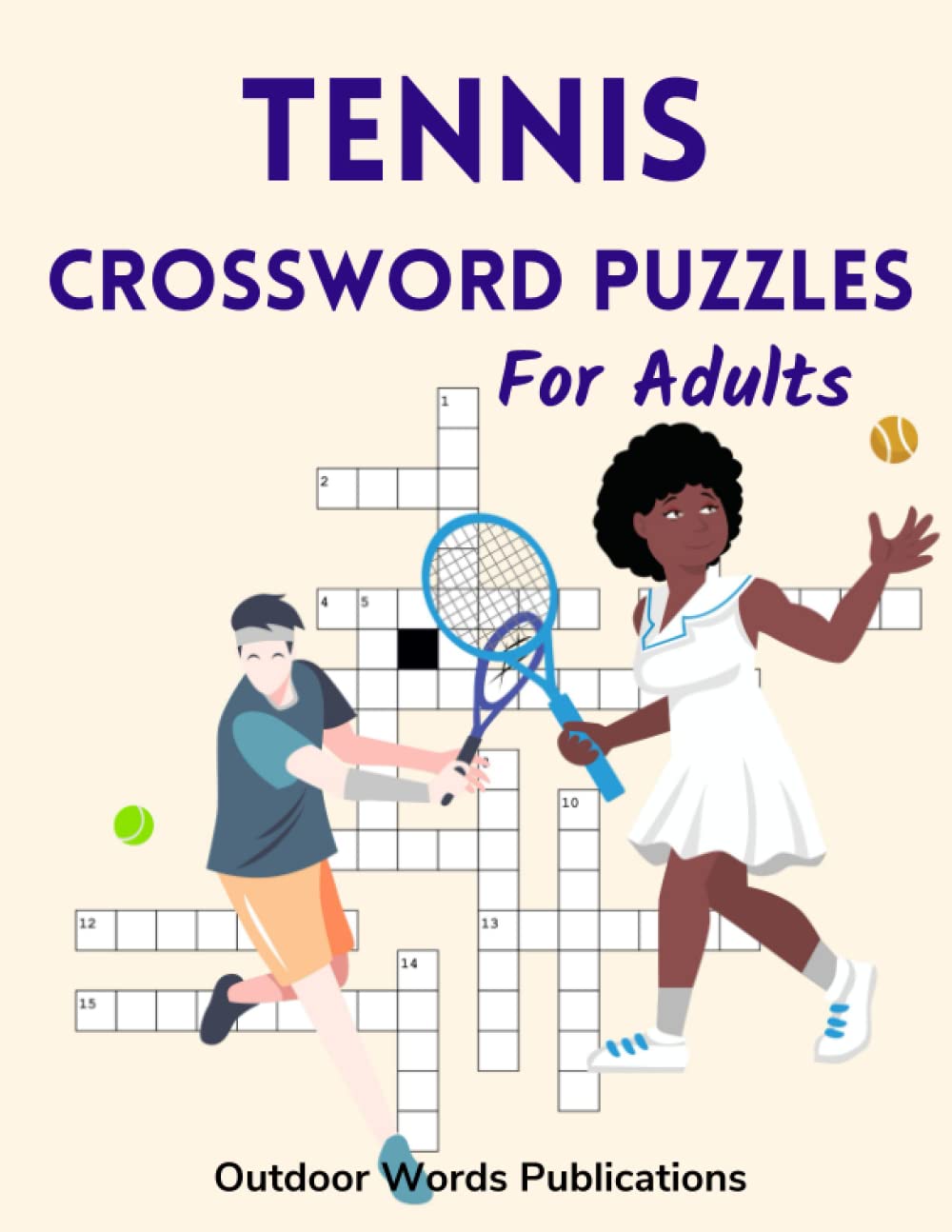 Tennis Crossword Puzzles For Adults: Challenging Puzzle Book For Tennis Fans