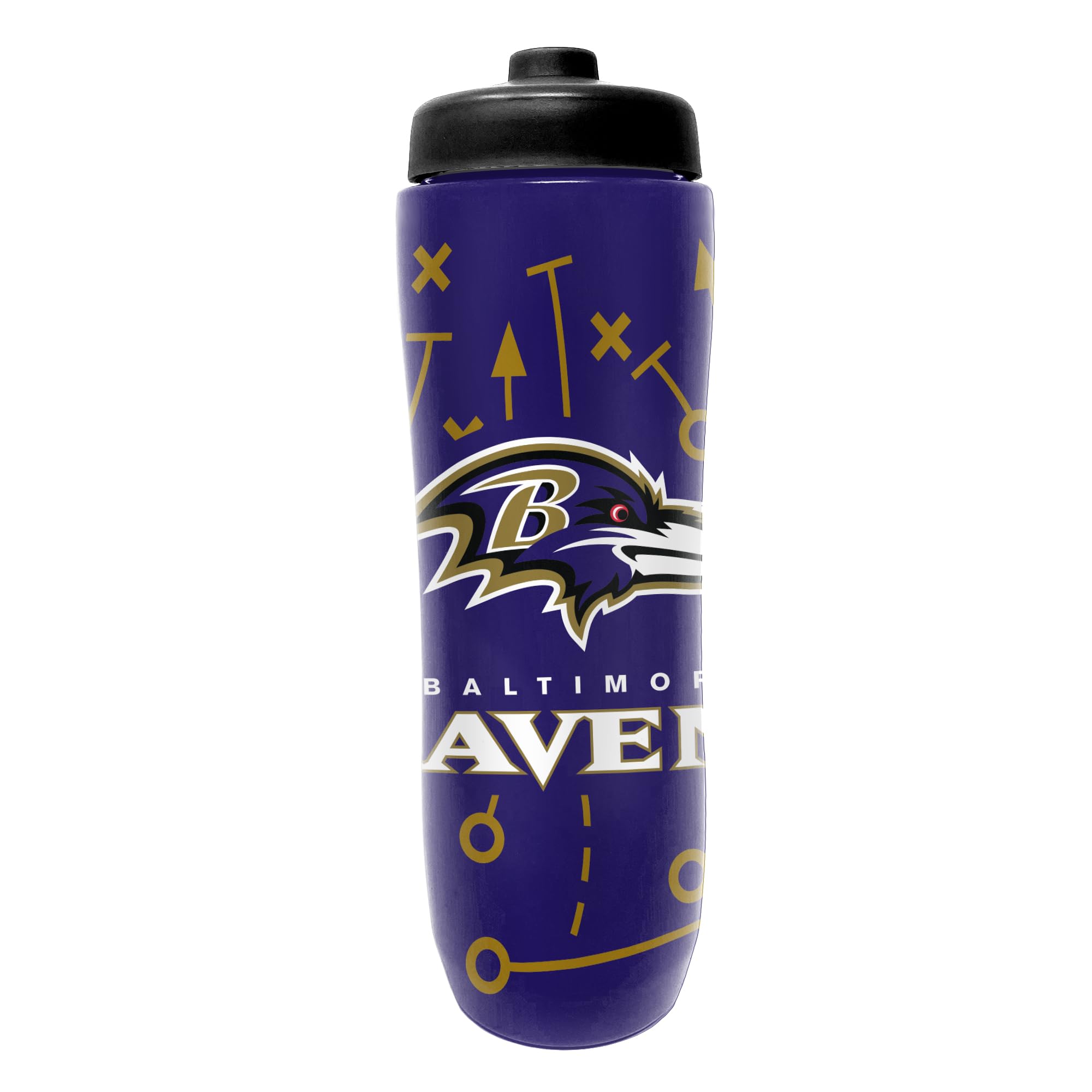 Party Animal NFL Football Squeeze Bottle, 32 oz, Baltimore Ravens