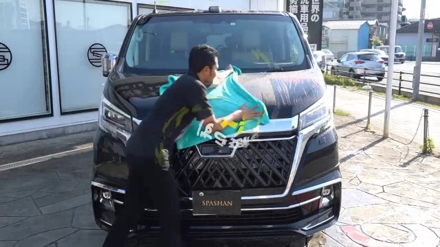 SPASHAN Yes!No! 大判洗車タオル 70×90cm グリーン 1枚入り