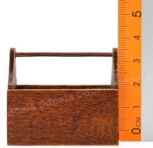 Miniatura 4 de Odoria Caja de herramientas miniatura 1/12 con 8 herramientas para casa de muñecas y accesorios de garaje