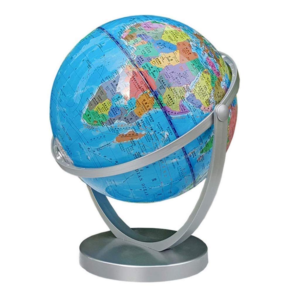Globe terrestre enfant et planisphere de decoration de bureau pour apprendre la geographie