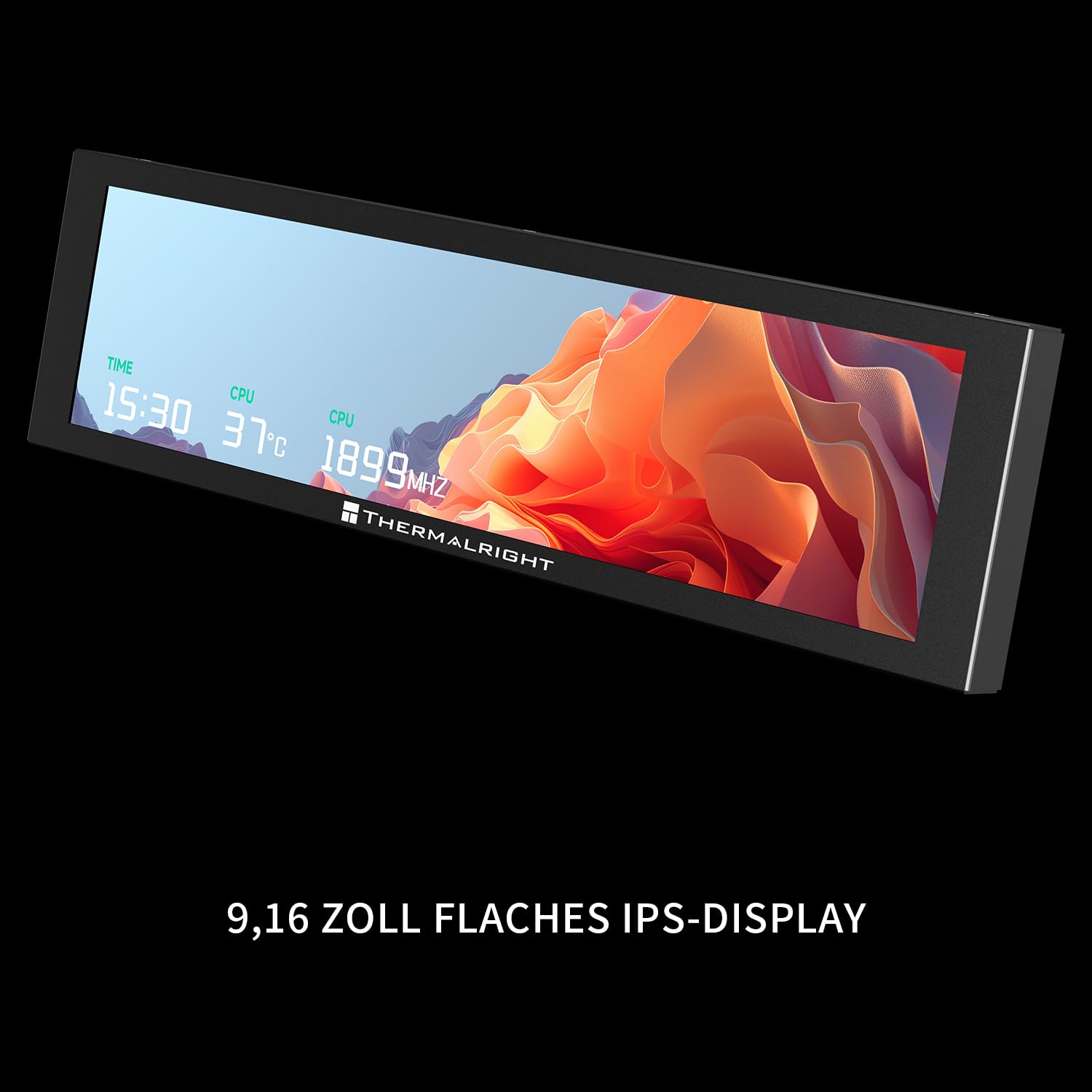 TR Trofeo Vision 9.16 LCD czarny, rozdzielczość 1920 x 480 obsługuje przełączanie między wieloma dynamicznymi obrazami/filmami, wyświetlacz magnetyczny - 9,16 cala, regulacja obrazu/wideo
