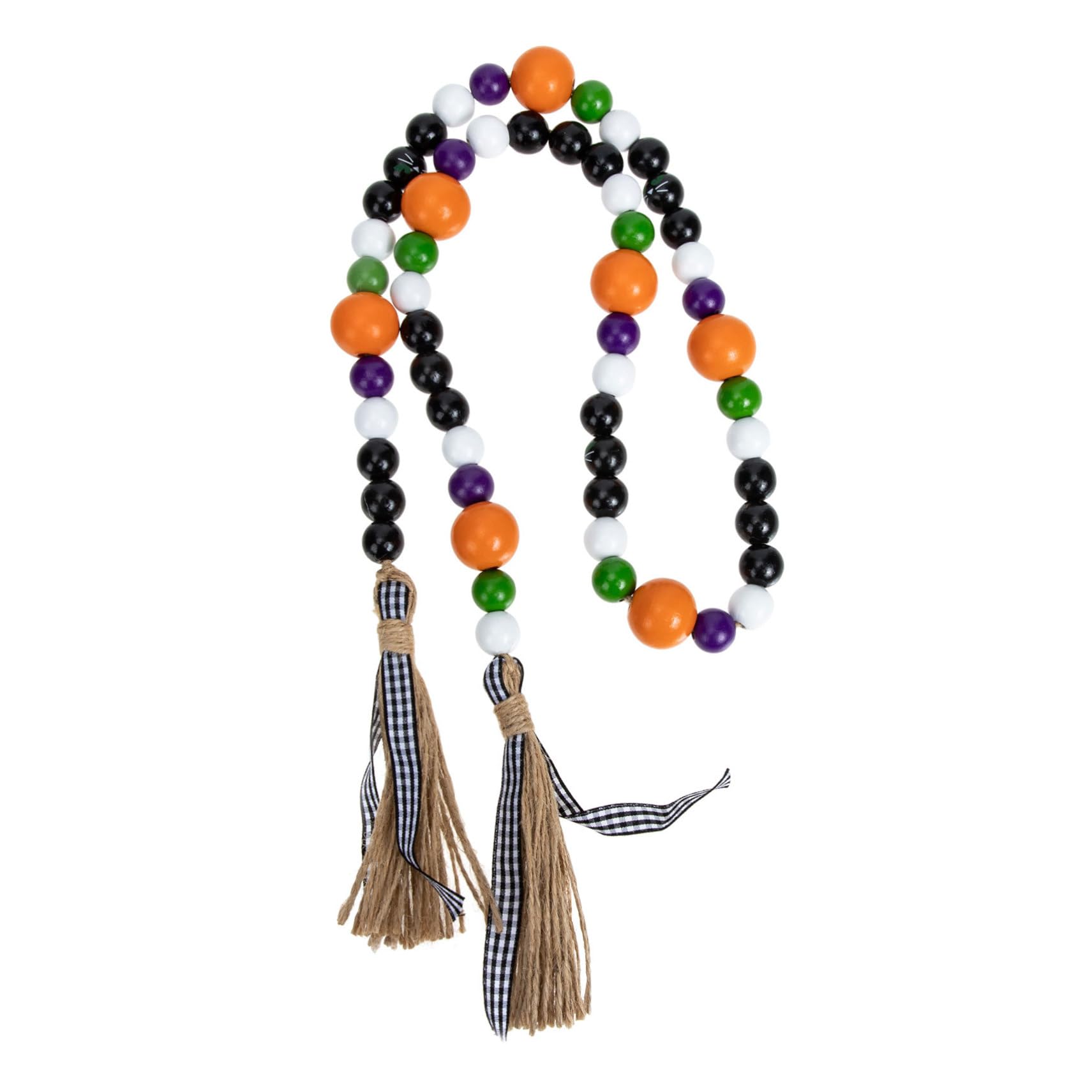 Cuerda de cuentas de Halloween con borla decorativa para guirnalda de pared 8