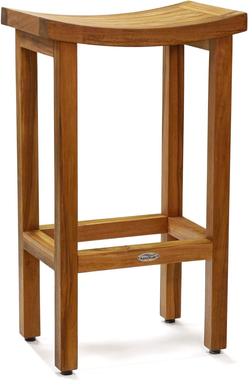 AquaTeak Patented 30" Tall Sumba Teak Bar Stool