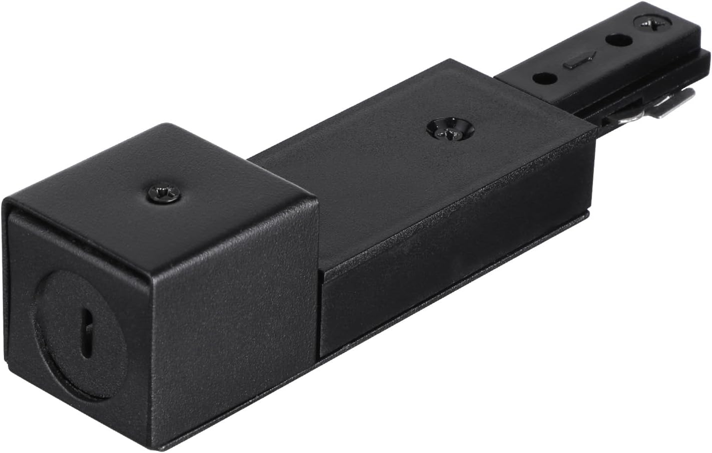LEONLITE H Type Live End Conduit Connector, 3-Wire Single Circuit 1/2" BX Feed, ETL Listed 120V Surface Mount, Compatible with H Track System, for Hard Ceilings, No Separate Junction Box Needed, White