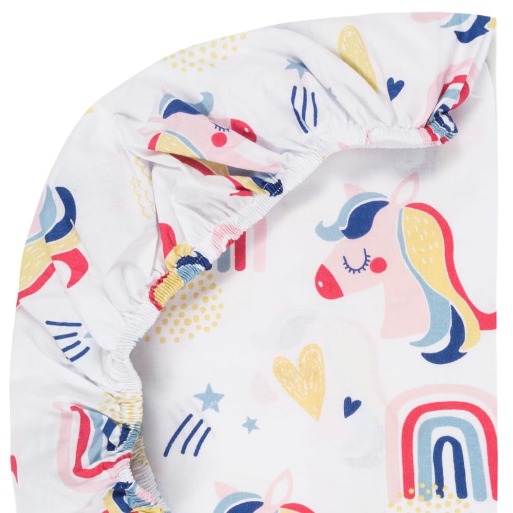 FlyIdeas Set 2 Lenzuola Lettino Neonato 60x120 + 1 Coprimaterasso Culla Impermeabile – 100% Cotone – Lenzuola con Angoli per Lettino con Sbarre, Materasso 60x120 e Lettino da Campeggio