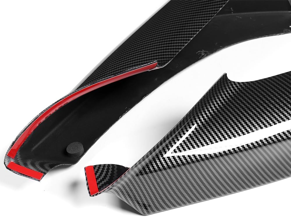 4pcs Front Bumper Lip Spoiler Body Kit Compatible with 2012-2018 BMW 6-Series F06 F12 F13 M-Sport Bumper Only 2013 2014 2015 2016 2017 (Painted Carbon)