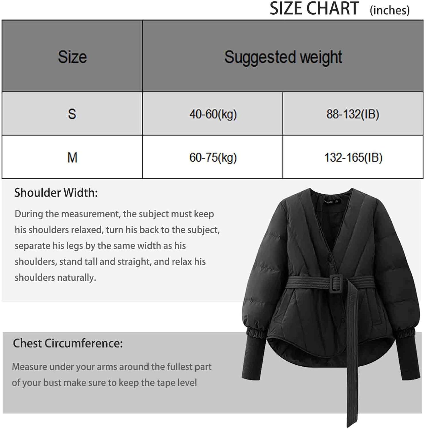 LREUIP Women's Winter Long Sleeve Waist Cinched Jacket V-Neck Baggy Short Coats with Pockets - Image 7