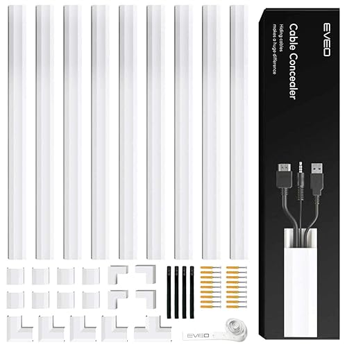 EVEO Cable Hider Wall - 153" Wall Cord Hider, Cable