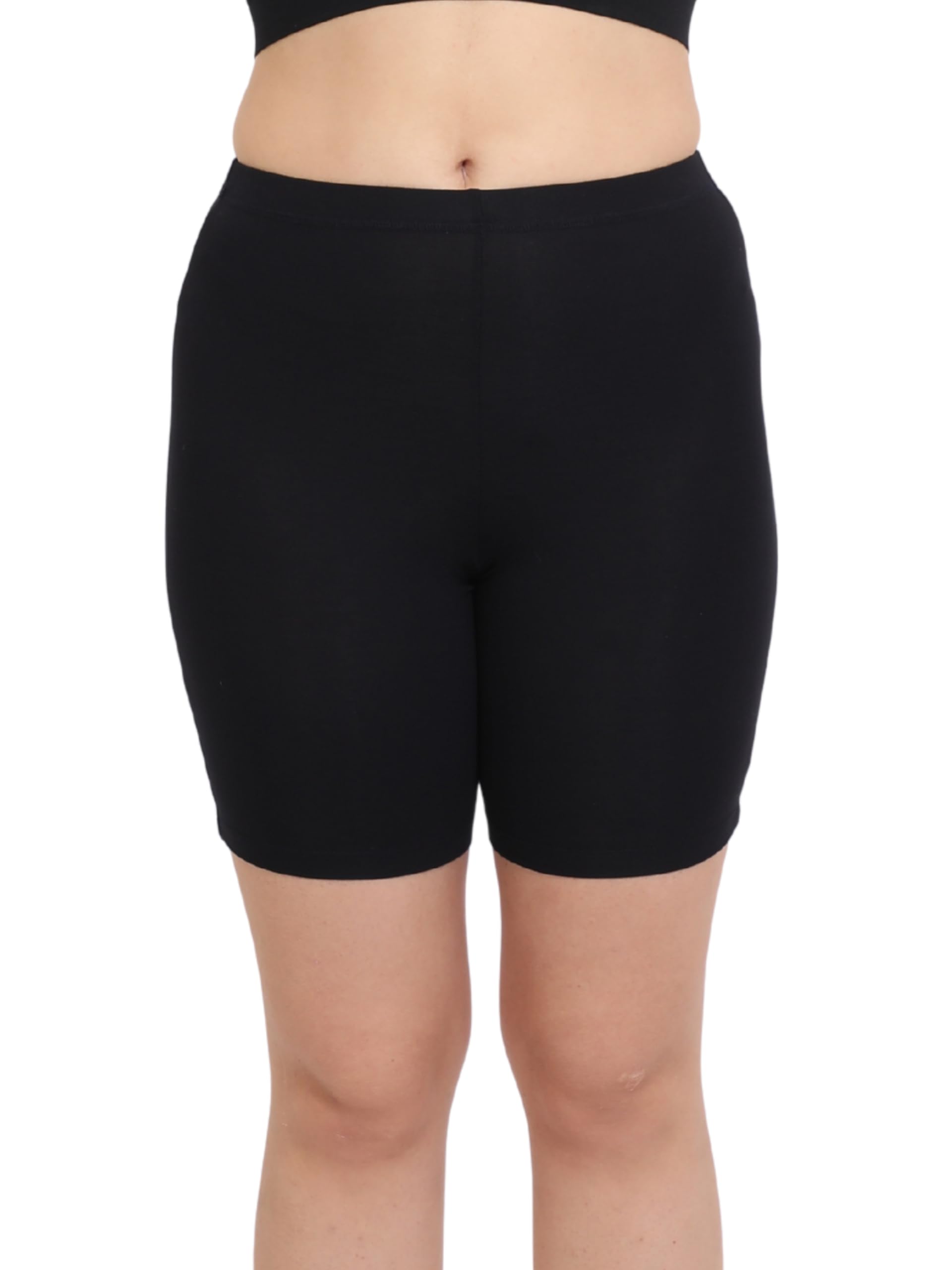 glamoras Women & Girls Bamboo Spandex Moisture Wicking Anti-Bacterial Anti Odour Stretchable High Waist High Coverage Shorts Concealed Waist Band for Underdress Cycling Yoga Safety Shorts-picture-7