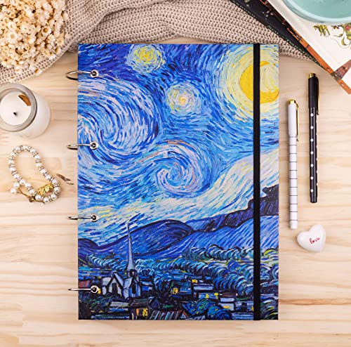 Caderno Argolado Tamanho A4 (Somente Capa e Argolas) - Van Gogh - Céu Estrelado