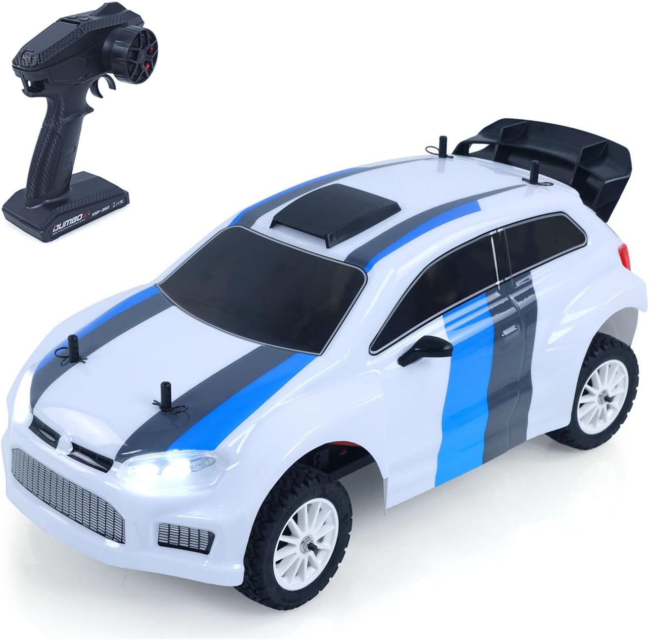 1/10 70KM/H RC Brushless 4 * 4 Rally Car Radio Control Electric Racing Car 60A ESC Triple Differentials Metal Gear Servo Hobby Grade Model for Adult