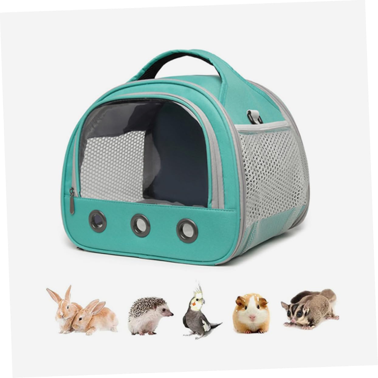 Small Animal Carrier Bag Portable Hamster Pouch Breathable Travel Carrier for Hamsters Squirrels and Shoulder Strap for Outdoor Adventures
