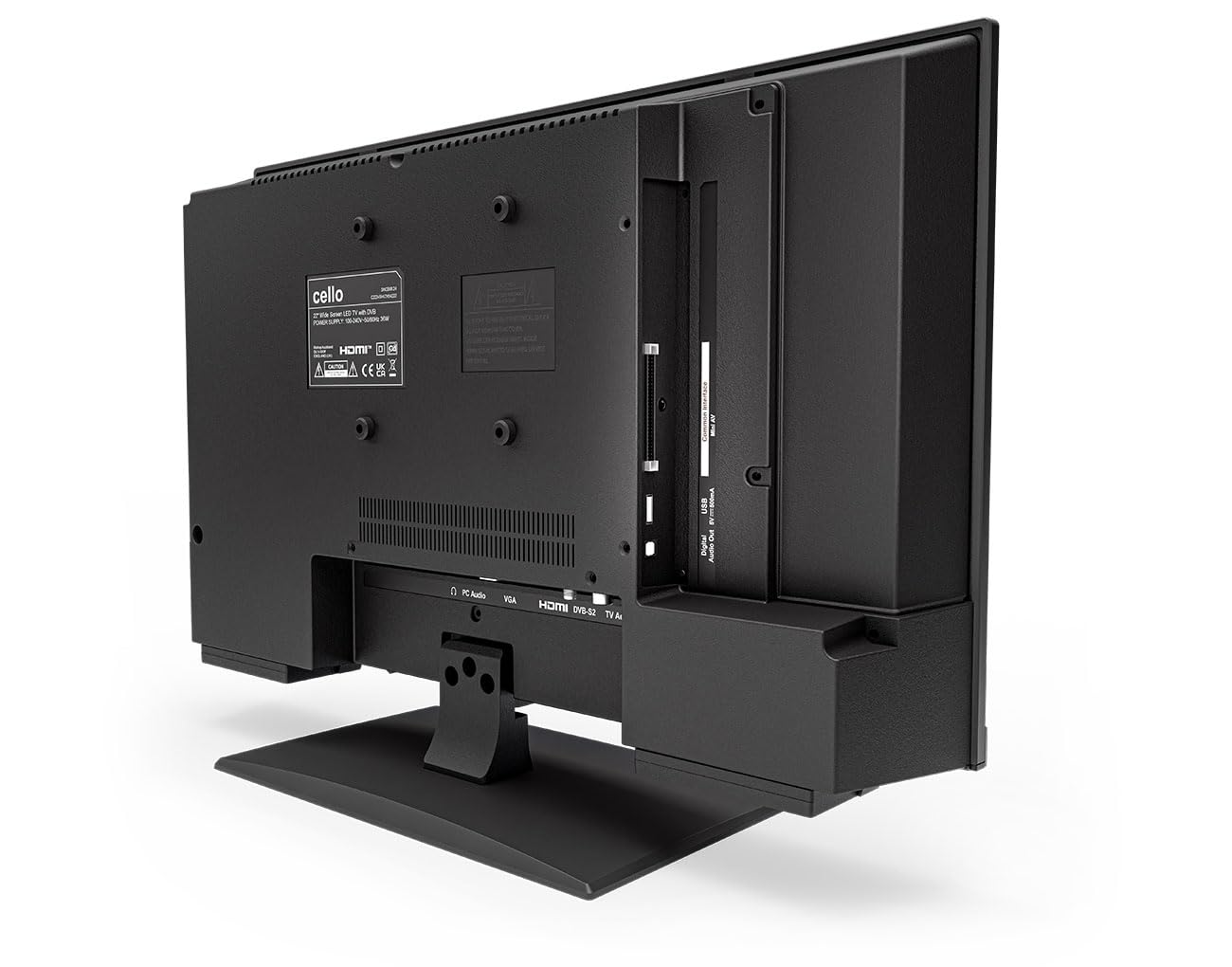 Cello C2224SH TV da 22 pollici facile da configurare, non smart, con triplo sintonizzatore senza cornice (DVB-C/-S2/-T2) “Pitch Perfect Sound” Prodotto in Europa [2025]