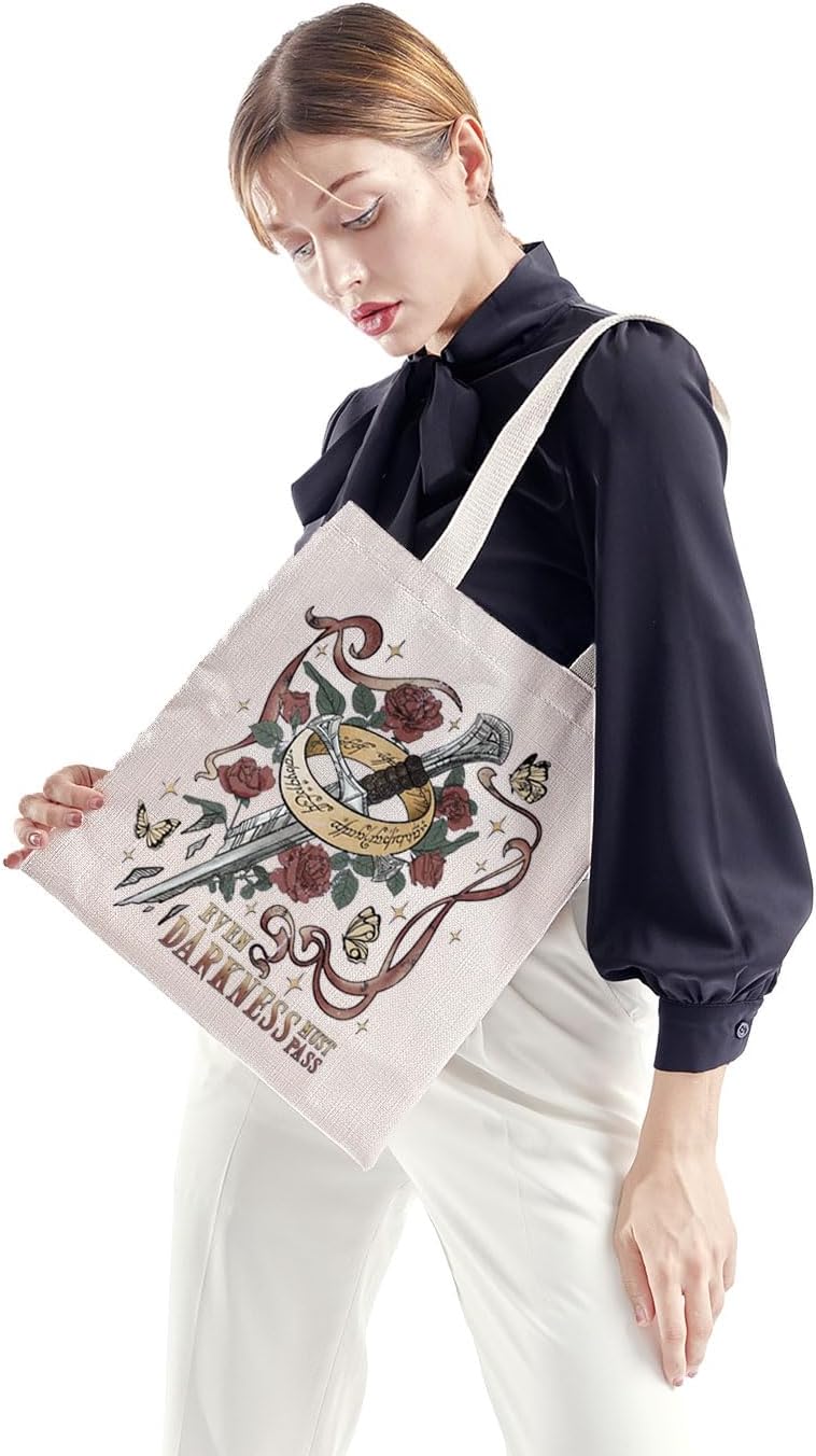 ZJXHPO Movie Power Tote Bag Even Darkness Must Pass Reusable Grocery Tote Bag Movie Inspired Shoulder Bag (Darkness Pass Tote) - Image 5