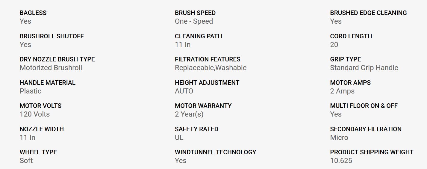 Hoover Linx Bagless Corded Cyclonic Lightweight Stick Vacuum Cleaner