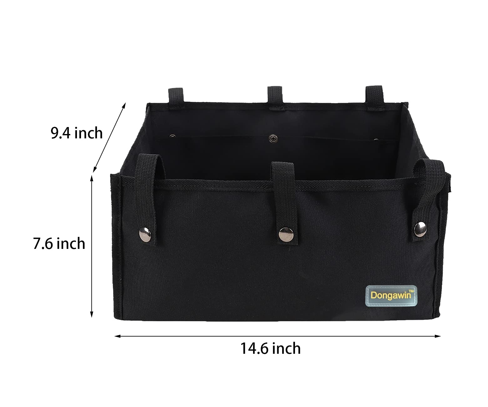 Bolsa para andar debajo del asiento para rodador, bolsa con ruedas y organizador de almacenamiento para caminantes para senoirs, accesorios para andadores (grande, negro)