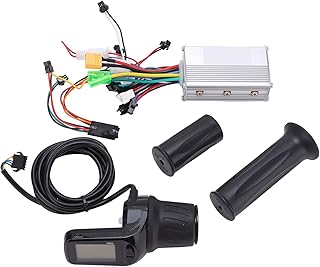 LARIAU Brushless Controller Kit, 36V 48V 60V 350W 3 Mode Brushless Motor Controller with 886 LCD Display Grip for Electric Bicycle