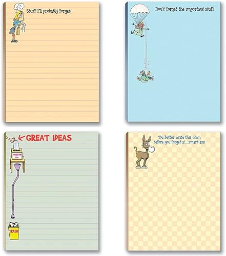 Miniatura 3 de Stonehouse Collection 12 blocs de notas divertidos surtidos - Gran idea de regalo pequeño