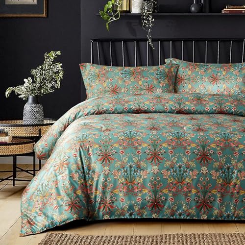 Ikawaapurry Comforter Set for Queen Size Bed Farmhouse Boho Bedding Sets Fluffy Lightweight Flowers Plants All Season 3 Pcs Comforter with 2 Pillow Shames - Image 5