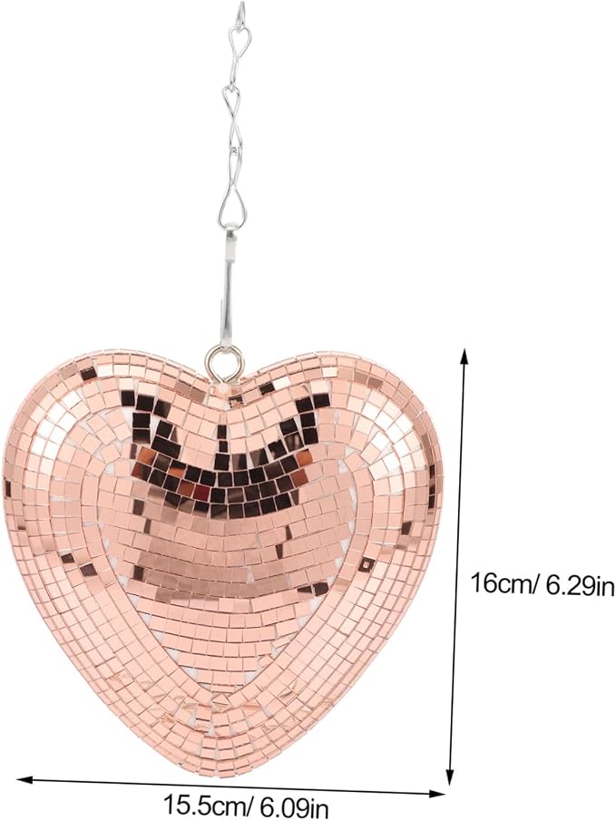 Bola de espejo decorativa en forma de corazón Zerodeko miniatura 2