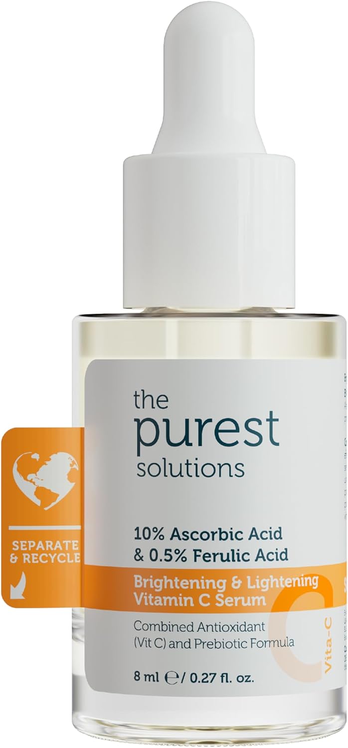 The Purest Solutions Aydınlatıcı ve Cilt Tonu Eşitleyici C Vitamini Cilt Serumu, Seyahat Boy 8 ml