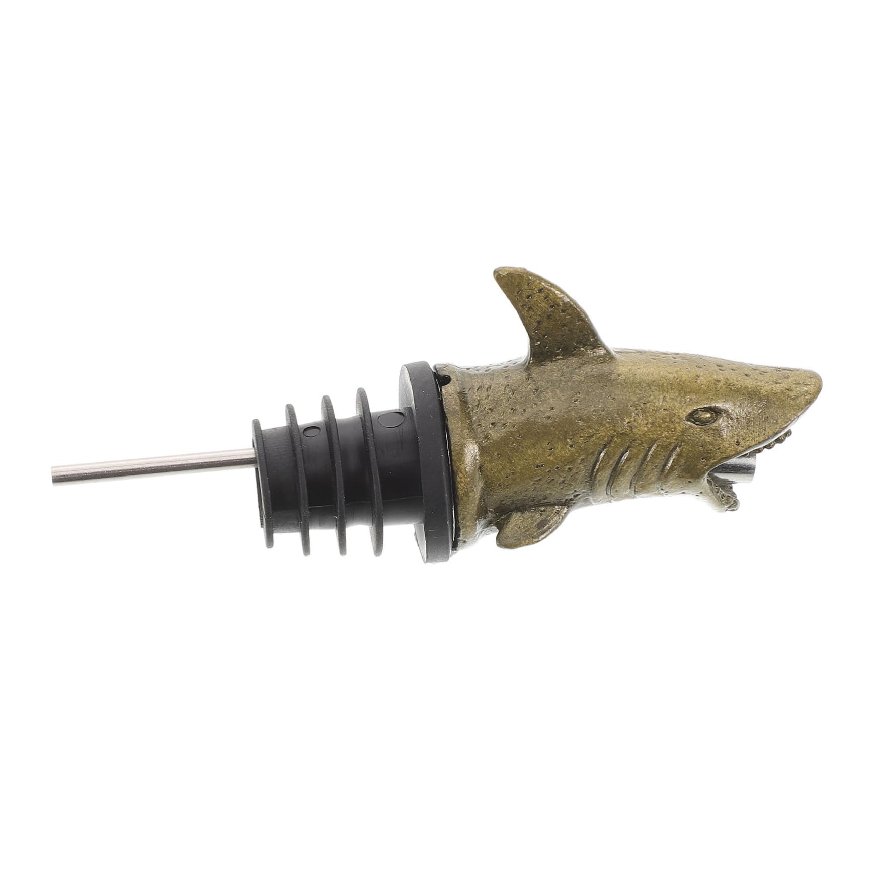 DECHOUS Shark Head Wine Pourer Spout Creative Animal Wine Dispenser with Freshness Seal for Parties and Gatherings Unique Alloy Design Essential Wine Accessory