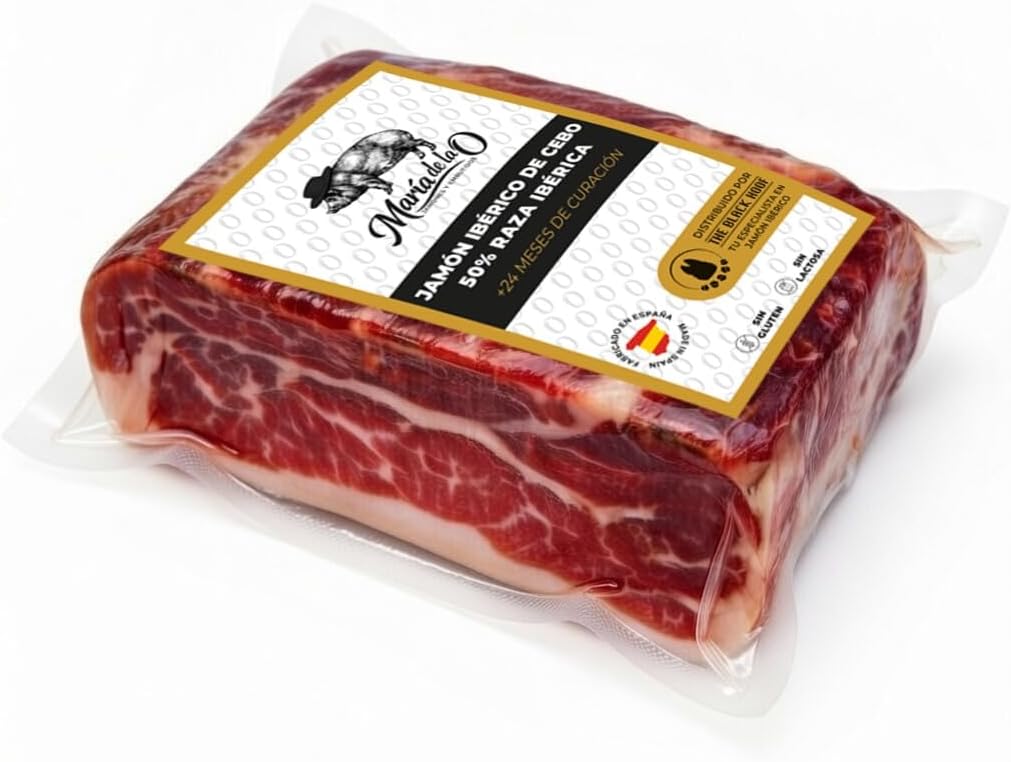 Spanish Boneless Iberico Ham Cebo Leg by The Black Hoof | 24+ Months Cured | No additives | Jamon Iberico de Cebo CERTICAR Verified | Approx. 1kg (0.8–1kg) | Product of Spain