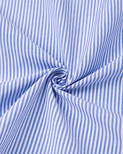 Image of Alimens & Gentle Mens Solid Oxford Shirt Long Sleeve Dress Shirt Work Casual Button Down Shirts with Pocket